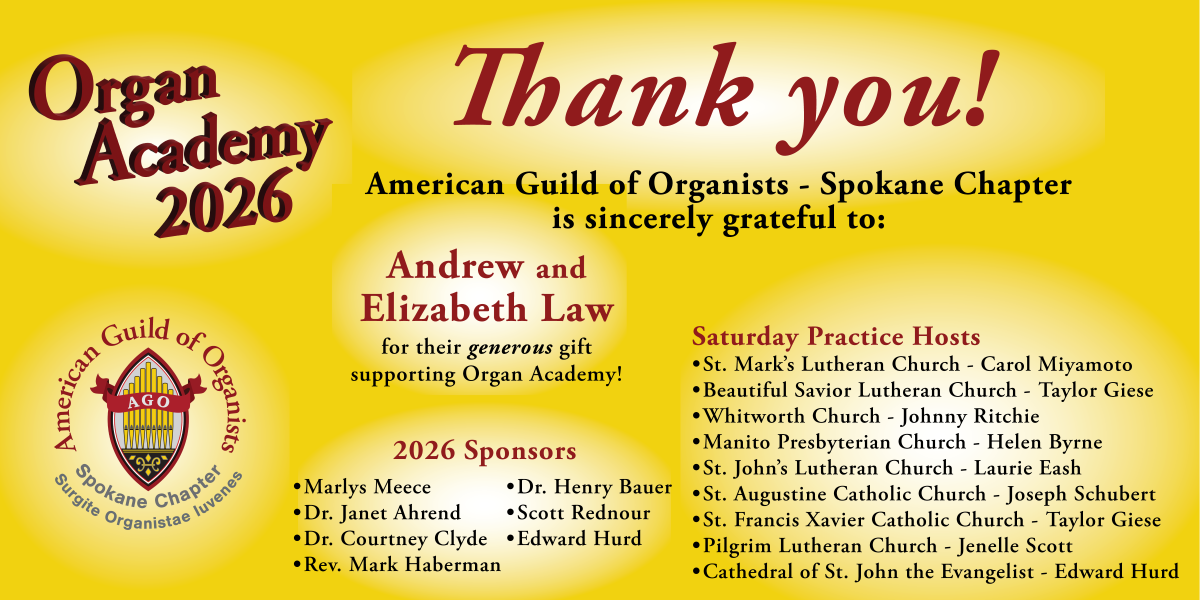 Organ Academy 2026 Thank You