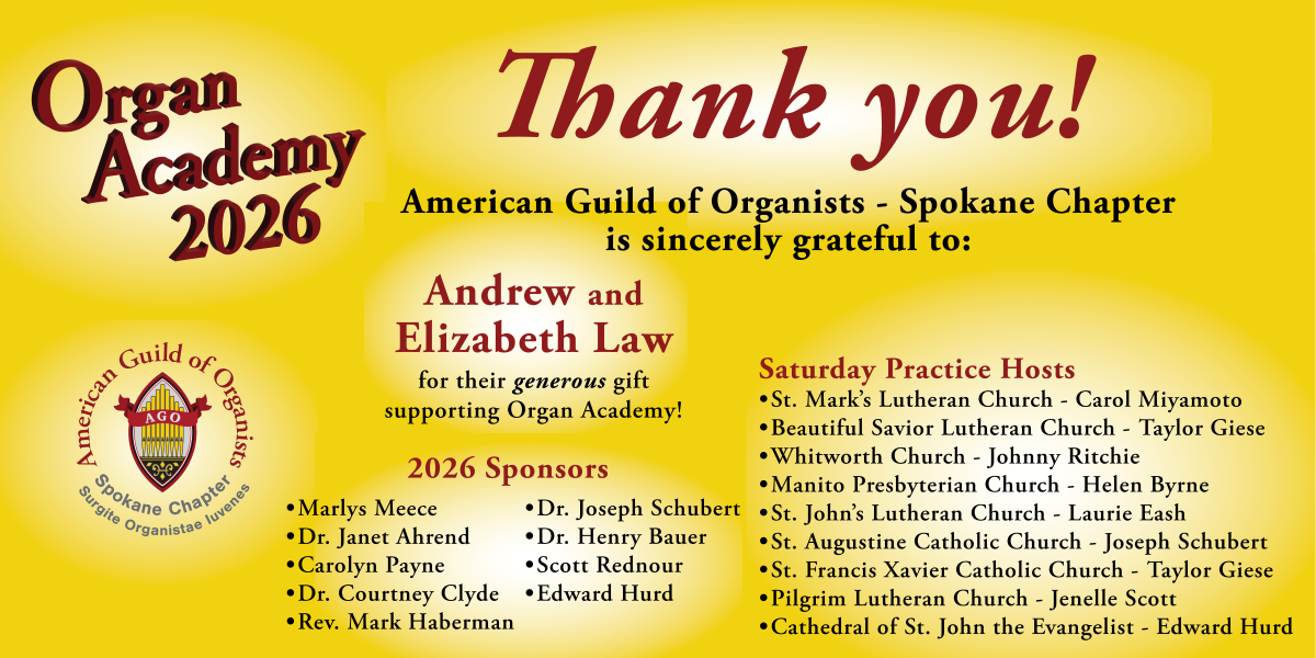 Organ Academy Thank You