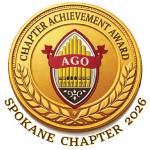 AGO Spokane Chapter GOLD Award